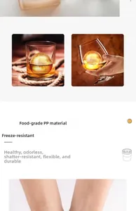 Detaillierte Makroansicht der flexiblen Eisballform aus lebensmittelechtem PP