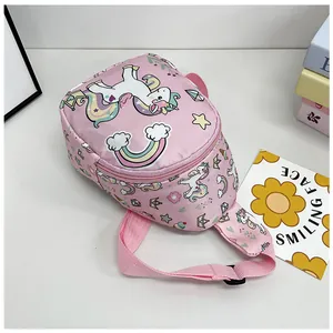 Sac de poitrine licorne rose pour enfants avec sangle réglable et joli arc-en-ciel