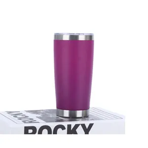 Gobelet isotherme en acier inoxydable de 20 oz violet pour boissons chaudes et froides
