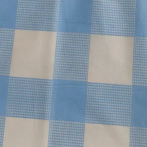 Premium blue and white checkered disposable plastic tablecloth for party table decoration
