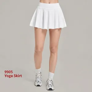 Jupe-short de Tennis Plissée à Taille Haute pour Femme avec Poches Latérales Séchage Rapide Mini Jupe de Sport pour Golf Course Fitness