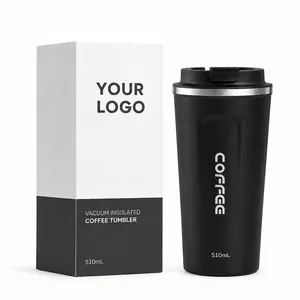 Tazza caffè 510ml in acciaio inox isolata sottovuoto con confezione regalo di lusso