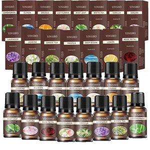 Premium set of 15 oil-soluble aromatherapy essential oils for diffusers and candles