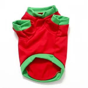 Festive red and green dog Christmas T-shirt for small breeds like Teddy or Bichon