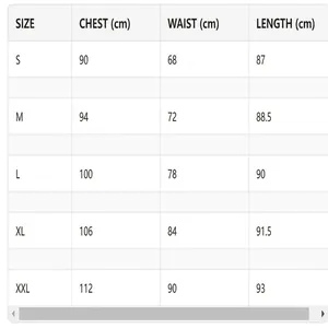 Detailed size chart for the V-neck long-sleeved bohemian printed dress in cm