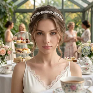 Serre-tête fin et élégant en strass avec design ondulé pour mariages et usage quotidien