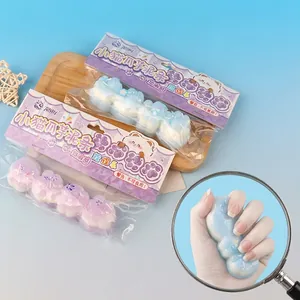 Jouet à Presser Mignon en Forme de Patte de Chat Taro Strip Anti-Stress Soft TPR Balle de Décompression Pour Enfants Adultes