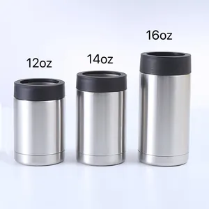 Versatile stainless steel beer can coolers set in 12oz 14oz and 16oz sizes for outdoors