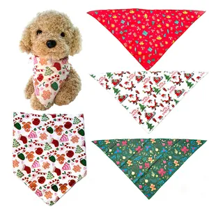 Lot de bandanas de Noël festifs pour animaux avec divers motifs pour chiens