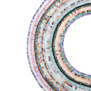 Multicolor 2-2.5mm faceted natural stone beads for DIY handmade jewelry and bracelets