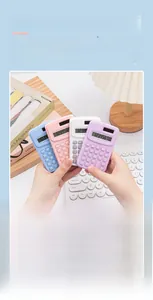 Mini calcolatrice portatile a 8 cifre in colori macaron per la scuola e l'ufficio.