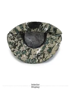 Vue détaillée de la doublure en maille respirante du chapeau de soleil camouflage