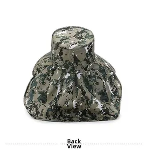 Vue arrière du chapeau de soleil camouflage pour homme avec large protège-nuque.