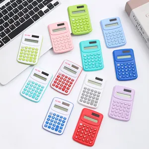 Mini Handheld Calculator Macaron Color Portable Digital Pocket Calculator LCD Display Office School Supplies Students Gift