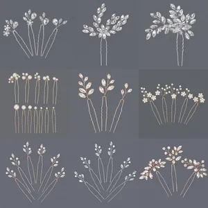 Elegant Artificial Pearl U-Shaped Hairpins Alloy Metal Hair Sticks For Women Wedding Bridal Daily Bun Styling Accessories