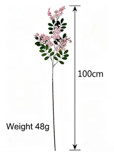 Detailansicht einer rosa künstlichen Pagodenblüte, 100 cm hoch und 48 g schwer