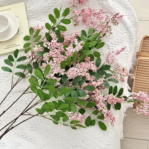Vintage rosa künstliche Sophora-Blütenzweige für hochwertige Haus- und Tischdekoration