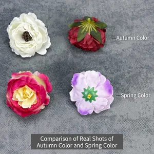 Teste di fiori di peonia artificiali in vari colori per decorazioni nuziali fai da te