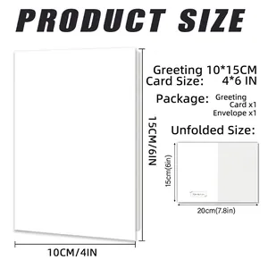 Größentabelle für das 4x6 Zoll Geburtstagsgrußkarten- und Umschlagverpackungsset.