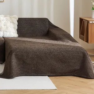 Gezellige bruine chenille bankovertrek voor Japanse interieurdecoratie