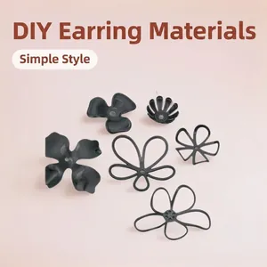 DIY Copper Flower Petal Pendants Electroplated 18K Gold Rhodium Metal Floral Charm Finding For Handmade Earring Jewelry Making