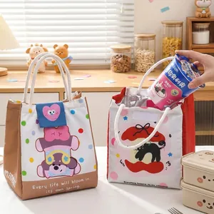 Borsa termica per il pranzo carina con cartoni animati e citazione motivazionale