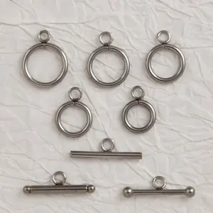 Stainless Steel Toggle Clasps For Jewelry Making DIY Bracelet Necklace Findings OT Buckle Connector T-Bar O-Ring Accessory