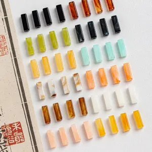 Perline acriliche rettangolari assortite per la creazione di gioielli fai da te