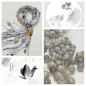 Shimmering grey cat-eye resin beads for DIY jewelry making and handmade jewelry crafts