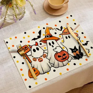 Halloween σουπλά από πολυεστέρα με φαντάσματα, ανθεκτικό στη θερμότητα