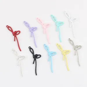 Pendentifs nœuds papillon colorés en alliage pour création de bijoux et boucles DIY