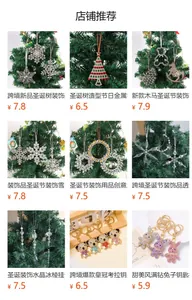 Collection of rhinestone Christmas ornaments including snowflakes, trees, and wreaths