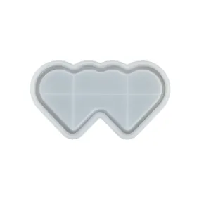 Stampo in silicone a forma di cuore per colata in resina epossidica e vassoio gioielli