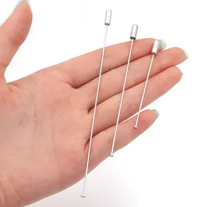 Spilli da bavero in rame argentato in tre lunghezze per la creazione di gioielli