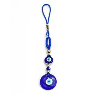 Traditionele handgemaakte blauwe boze oog glazen hanger voor de achteruitkijkspiegel en tassen