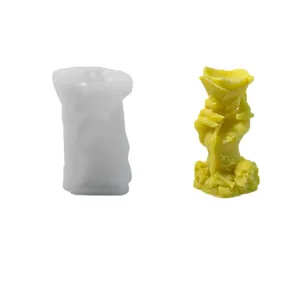 DIY Halloween rose ghost hand candle mold for home decor and plaster ornaments set
