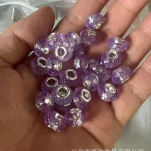Purple faceted imitation cat's eye beads for handmade DIY jewelry bracelets