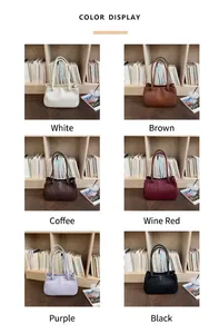 Displaying six colors of fashionable woven tote bags in a minimalist interior setting