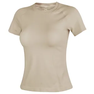 T-shirt sportiva slim fit con dettagli a coste senza cuciture elasticità