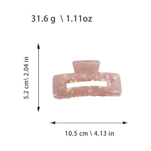 Large iridescent mermaid hair claw clip with dimensions 10.5cm by 5.2cm and weight 31.6g