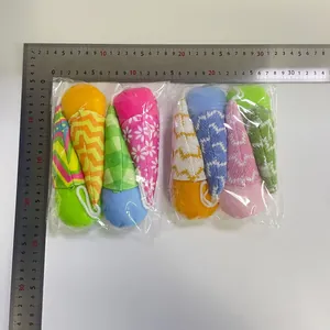 Juego de 4 colgantes de peluche de gnomos de Pascua con regla para medir el tamaño
