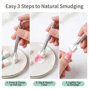 Three-step guide for using nail sponge tool with steel grabber
