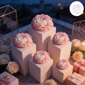 Pioenroos Jasmijn Siliconen Vorm Voor DIY Handgemaakte Kaars Zeep Gips Bloem Aromatherapie Ornamenten Taart Chocolade Bakvormen