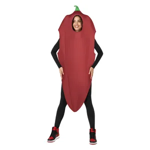 Divertido disfraz de chile rojo de esponja para actuaciones de Halloween y fiestas
