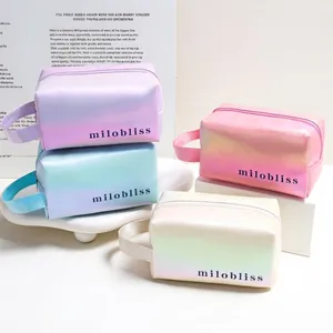 Holographic Cosmetic Bag Iridescent Laser Travel Toiletry Organizer Waterproof Large Capacity Portable Makeup Pouch