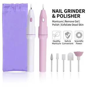 Fresa Per Unghie Elettrica Forma Penna Portatile Dispositivo Lucidatura Manicure Pedicure Con Testine Di Smerigliatura Diverse