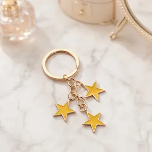 Star Keychain Alloy Enamel Five-Pointed Star Starfish Bag Charm Pendant Accessories Colorful Fashion Gift For Women