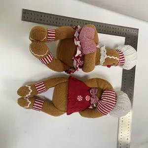 Christmas gingerbread man plush dolls measurement detail showing height and width