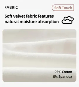 Gros plan du tissu respirant en 95% coton et 5% élasthanne pour vêtements de bébé