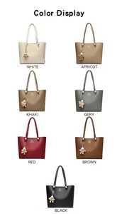 Detailed multi-color selection of minimalist large capacity commuter tote bags for women